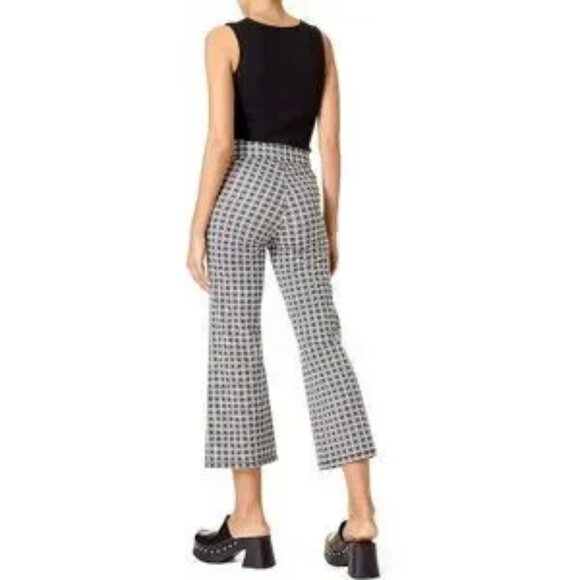 BNWT HUE U23689 Cropped Flare Cotton Leggings Gingham - Picture 2 of 6